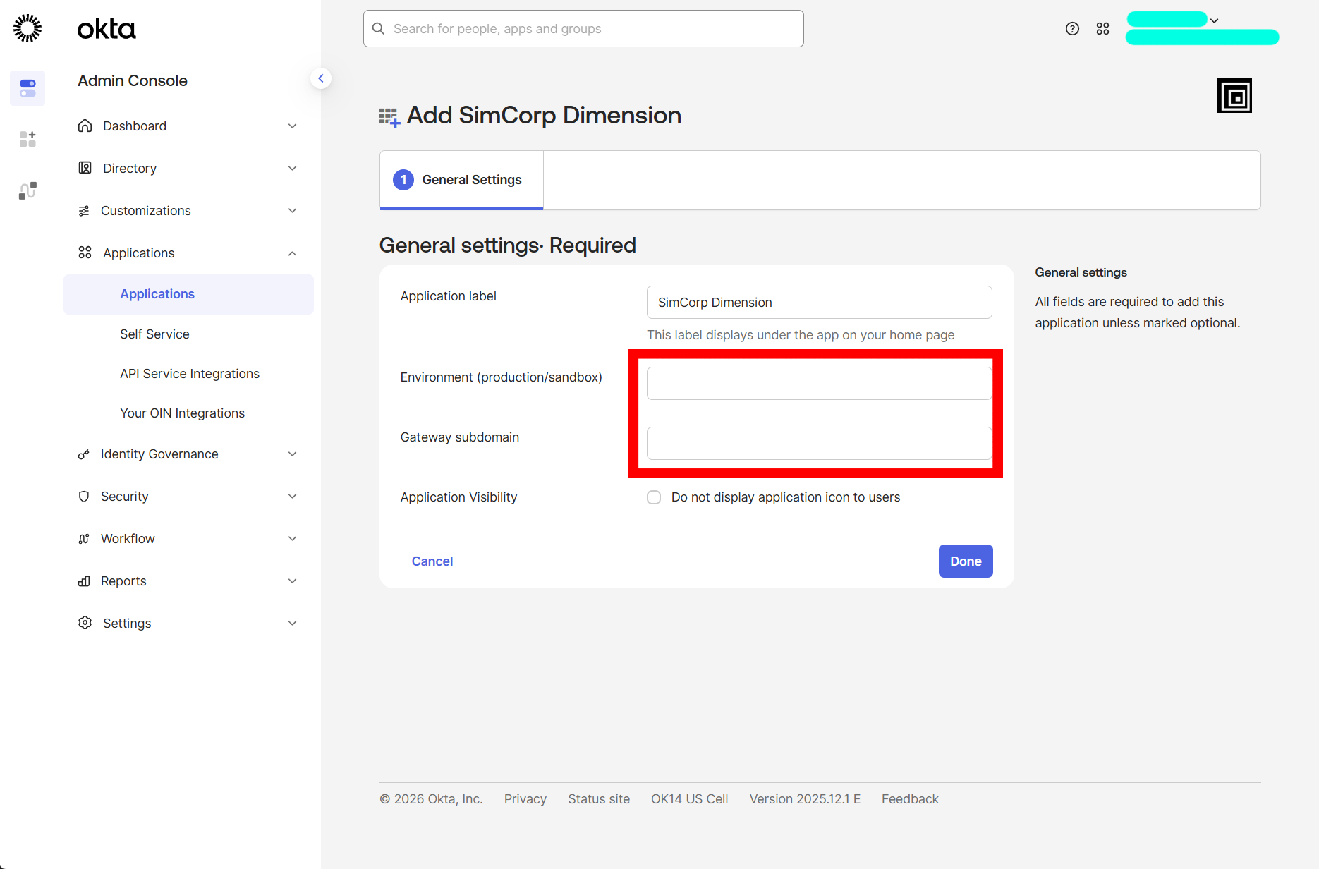 Add SimCorp Dimension app